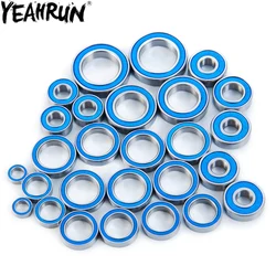 YEAHRUN 27PCS Rubber Sealed Bearing Kit for 1/10 Maxx 4S & 89076-4 RC Crawler Car Blue Bearing Upgrade Parts