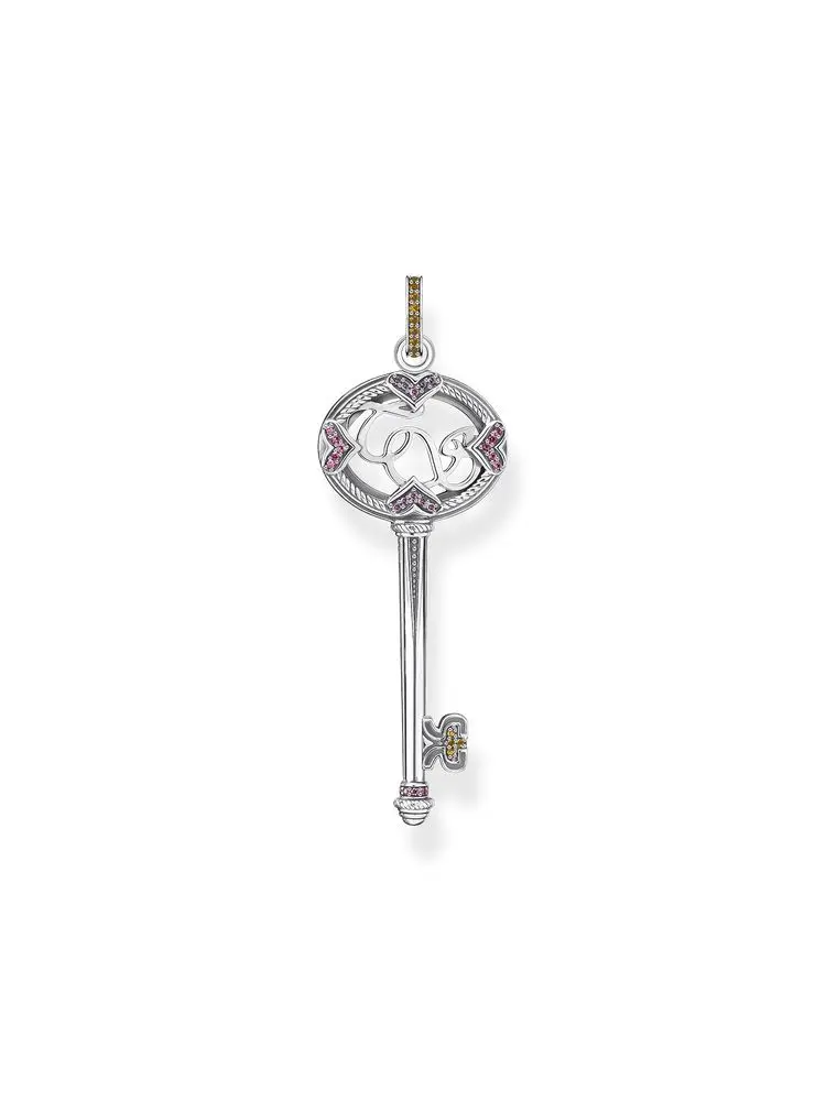 Wisiorek bogato zdobiony klucz Brand New Fine Jewelry europa 925 srebro akcesoria Bohemia prezent dla kobiety mężczyźni — zdjęcie 2