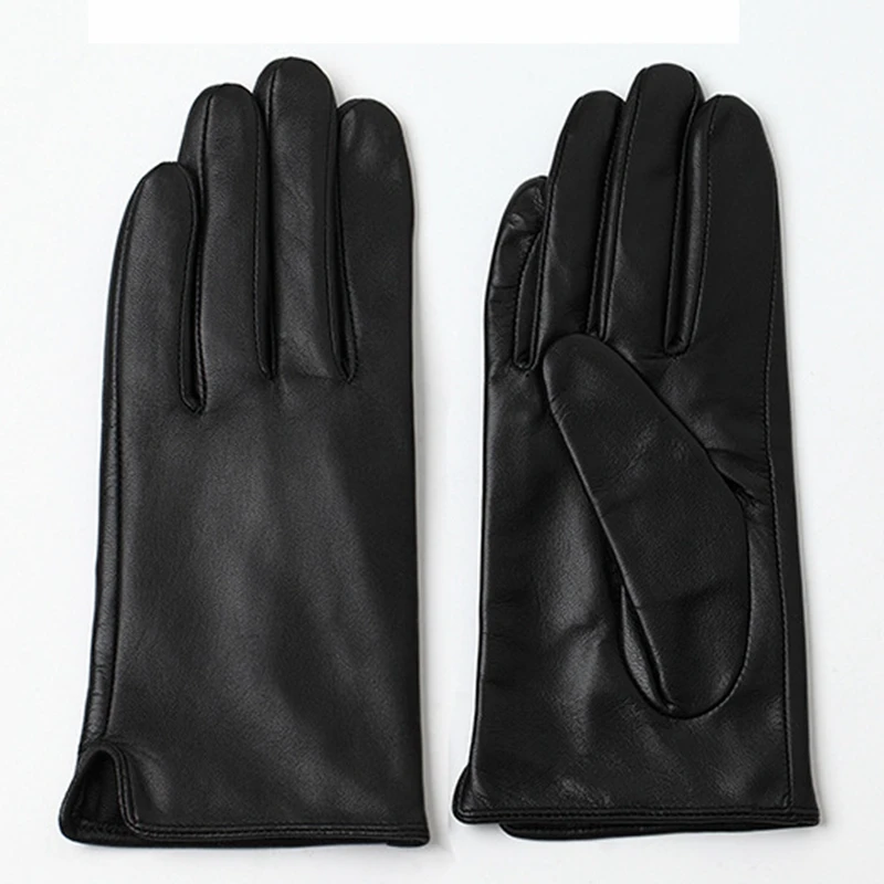 Guantes de moda de cuero PU para mujer, manoplas impermeables gruesas y cálidas, para Primavera e invierno, regalos de navidad