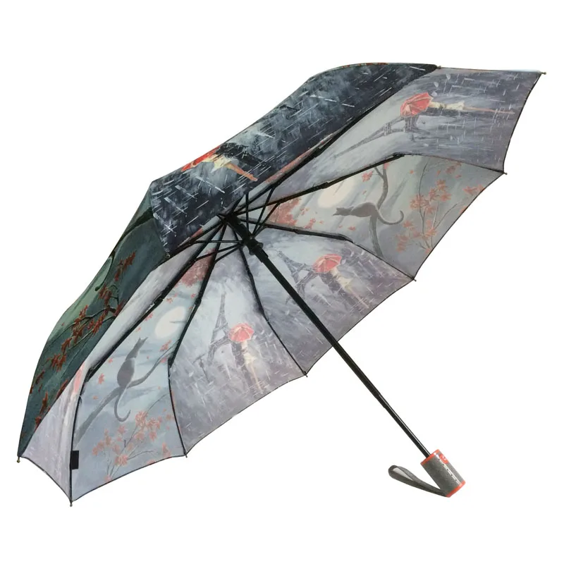 Creative Design Automatic Luxury Umbrella Rain Women Strong Frame Windproof Paraguas Waterproof 3folding 23