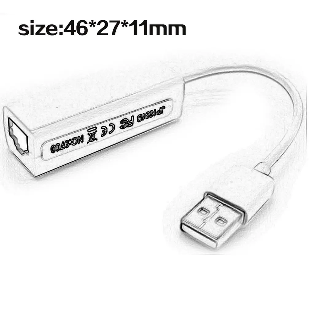 USB 2.0 Ethernet Adapter 10/100Mbps USB To RJ45 Lan Network Card USB Network Card Network Converters