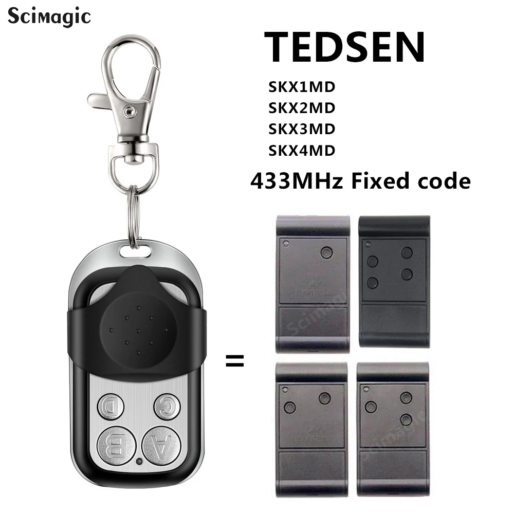 TEDSEN SKX1MD SKX2MD Remote Control Gate Garage Door TEDSEN 433.92MHz Transmitter Key Fob Command