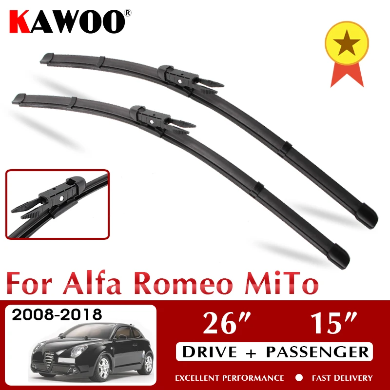 

Car Windscreen Wiper Blade for Alfa Romeo Mito 2008 2009 2010 2011 2012 2013 2014 2015 2016 2017 2018 2019 Fit Pinch Tab Arm