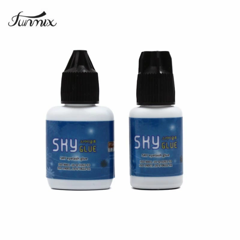 1 sztuk Korea Sky klej do przedłużania rzęs 1-2 sekund Super najszybszy klej suchy klej S + typ czarna nakrętka 5 ml/10 ml