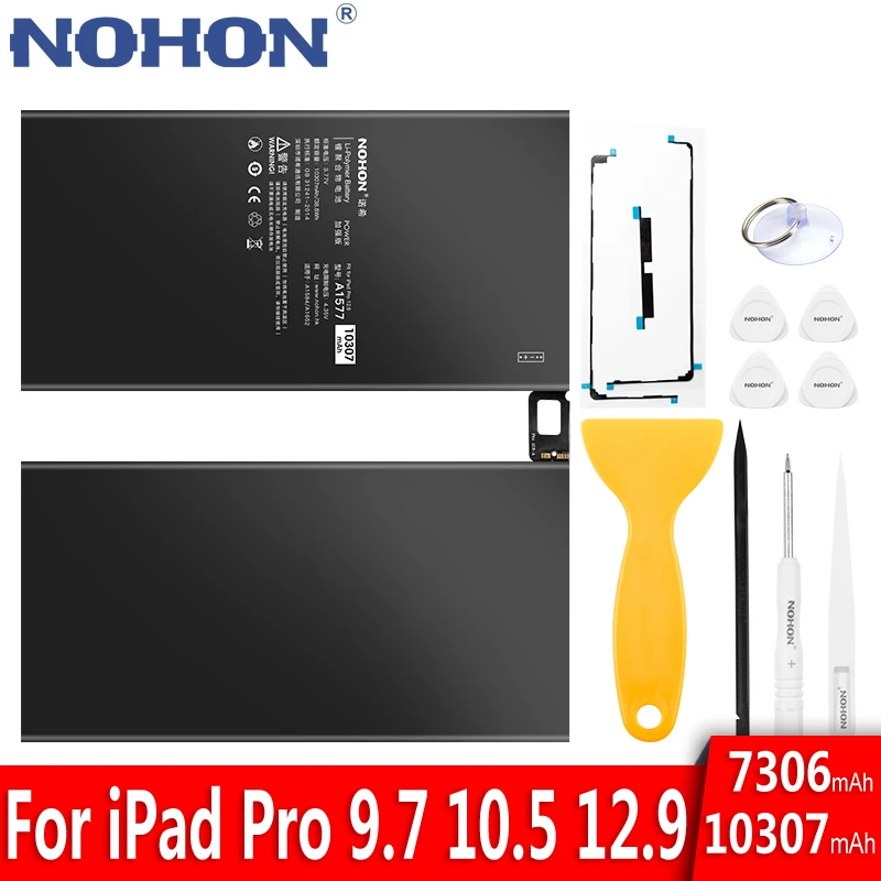 NOHON Battery For iPad Pro 12.9 10.5 9.7 inch Lithium Polymer Replacement Bateria A1577 A1584 A1652 9.7