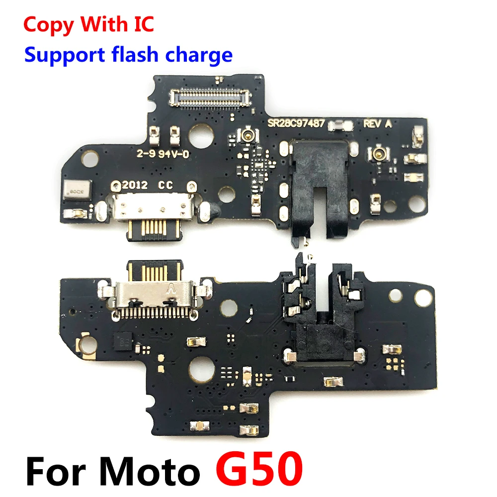 New For Motorola Moto G50 G9 Power G6 G7 G8 Play Plus USB Charging Port Board Dock Flex Cable Microphone Module Connector Parts