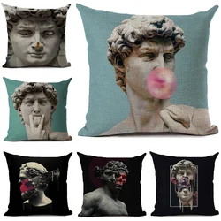 Cushion Cover Art Sculpture David Linen Pillow Cover Home Decoration Throw Pillows Car Sofa Decorative Pillowcase