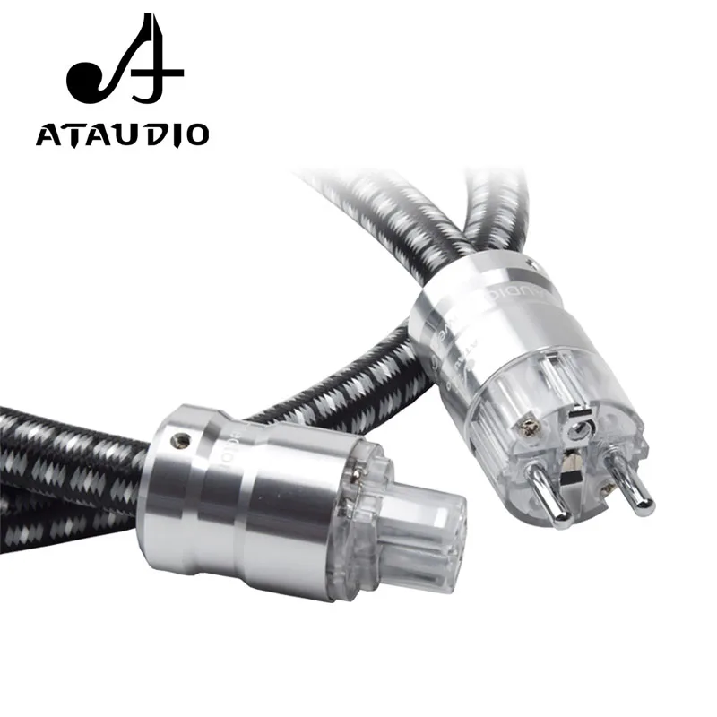 ATAUDIO-كابل طاقة هاي فاي 6N عالي الجودة ، OFC ، مع قابس طاقة أوروبي