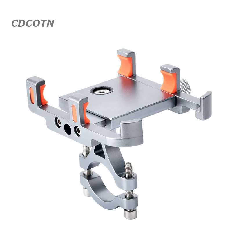 

CDCOTN Aluminum Alloy Motorcycle Mobile Phone Holder 360 Degree Rotating Bracket Mountain Bike Bicycle Cellphone Holder Universa