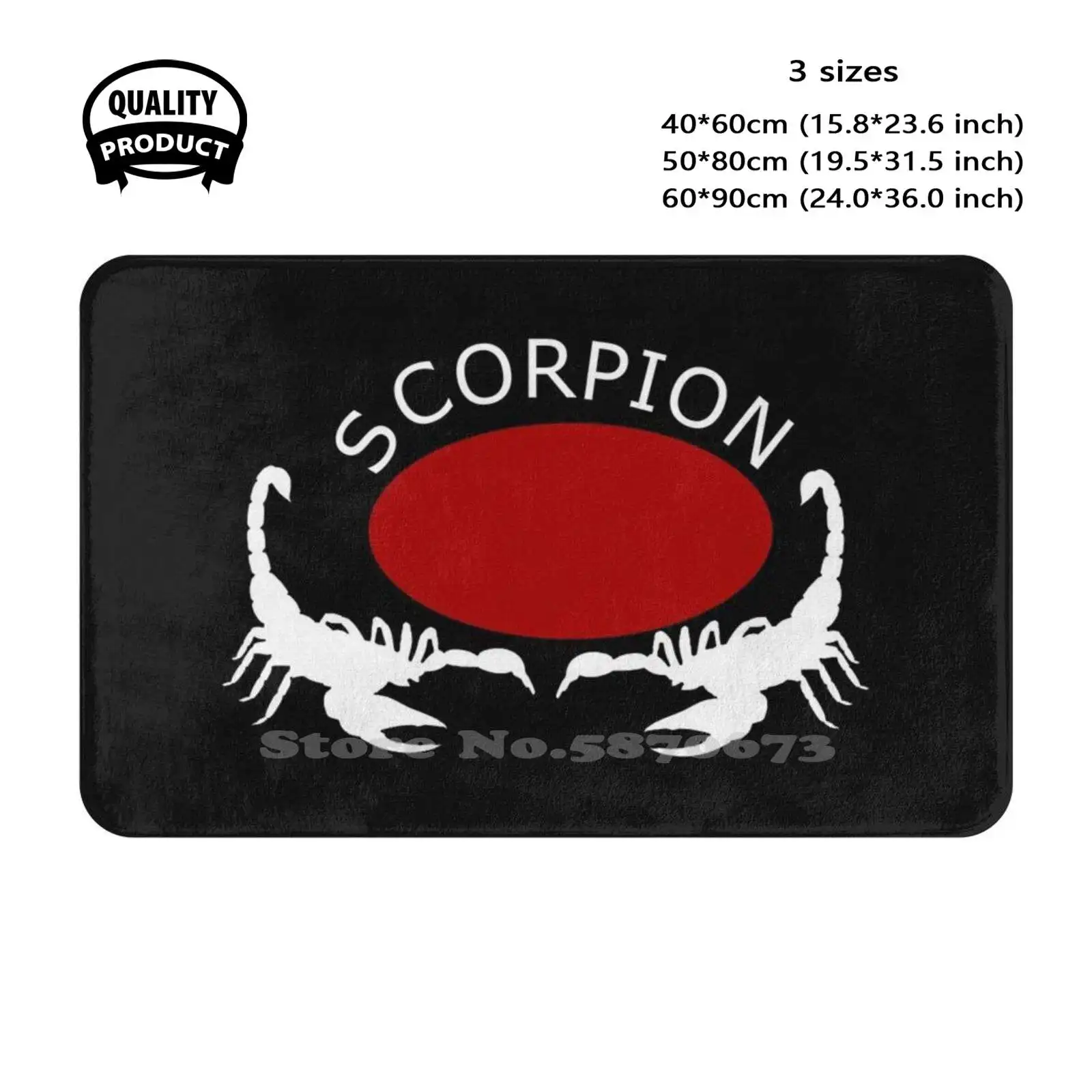 

Scorpions Soft Cushion Home Carpet Door Mat Car Rug Scorpions Google Red Black Color College Sport Gym Fitness Yoga Most Search