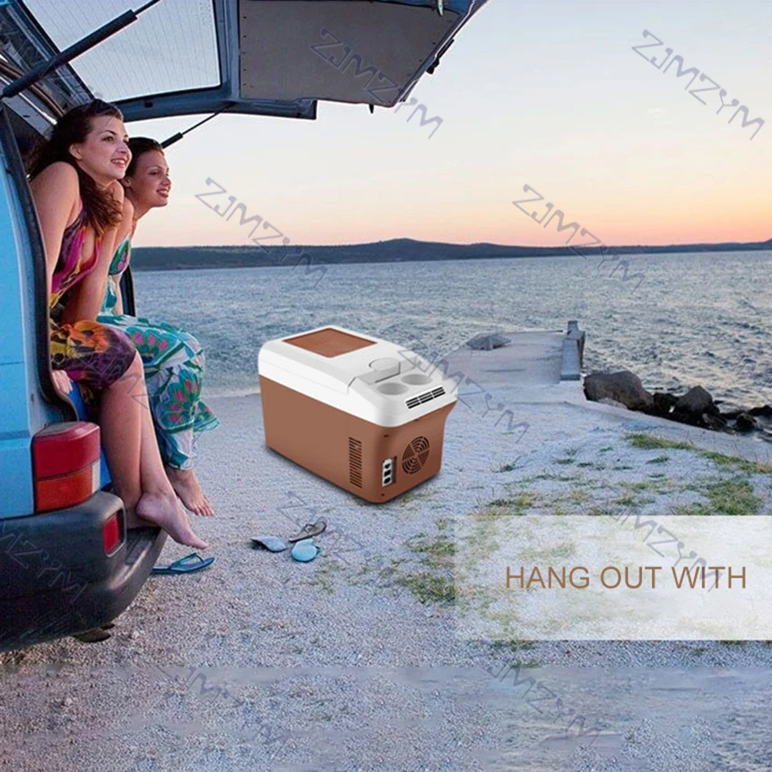 15L 12/24Vรถตู้เย็น220V Miniแบบพกพาตู้เย็นคอมเพรสเซอร์กลางแจ้งปิกนิกอาหารเครื่องทำความร้อนทำความเย็นตู้แช่แข็งcooler