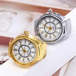 mini size Couple Watches for Women Men Ring Watch Round Dial Arabic Numerals Analog Quartz Ring Watches Ladies Finger Ring Watch