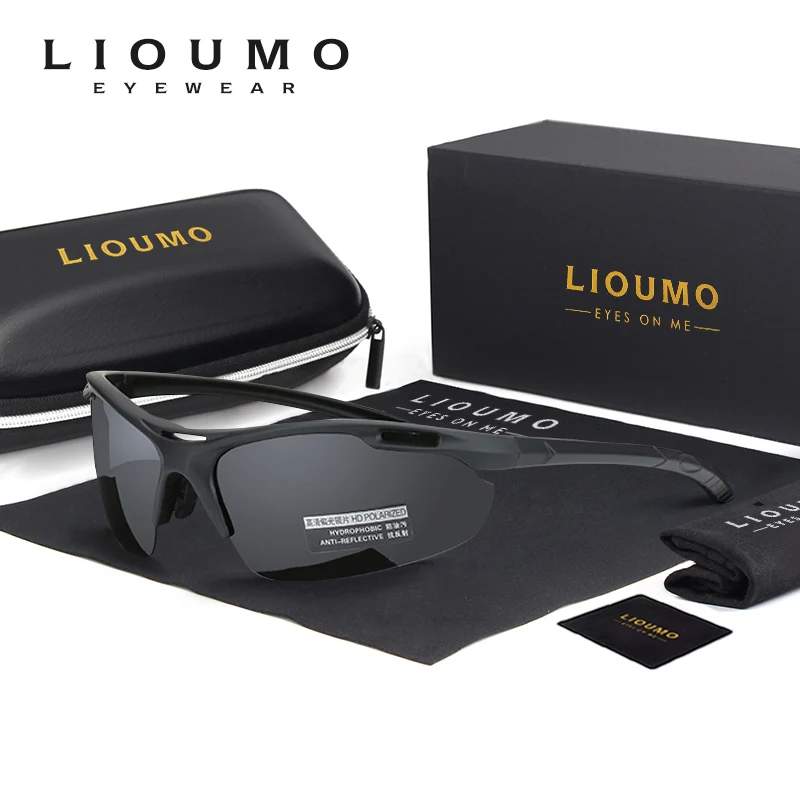 

LIOUMO Ultra-Light Windproof Cycling Polarized Sunglasses Men Classic Anti-Glare Driving Glasses Male Fishing Goggles zonnebril