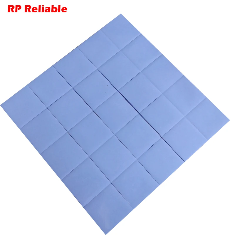 Crazy Promotion! 25x 15mm*15mm*0.5mm Soft Blue Silicone Pads for PC Laptop Repair VGA GPU Heatsink Memory IC Heat Transfer