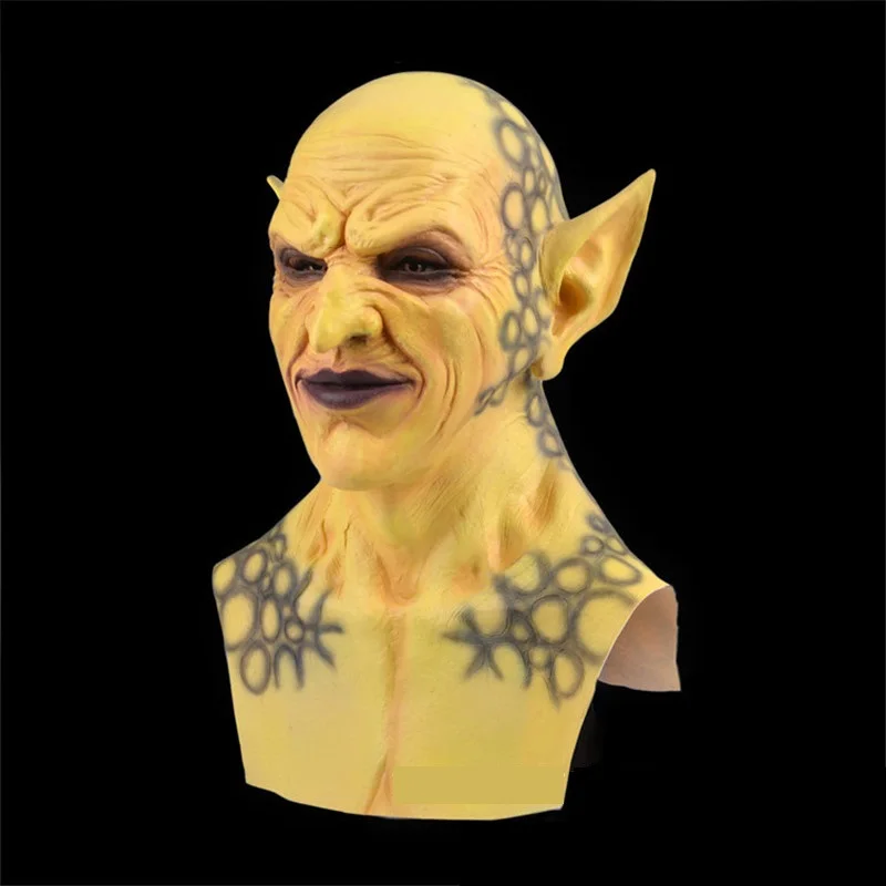 New Halloween Devil Clown Vampire Mask Yellow Goblins Mask Halloween Horror Mask Creepy Costume Party Cosplay Props