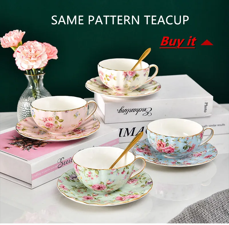 Gracie China By Coastline Imports Rose Chintz - Set Di 4 Tazze Con Base