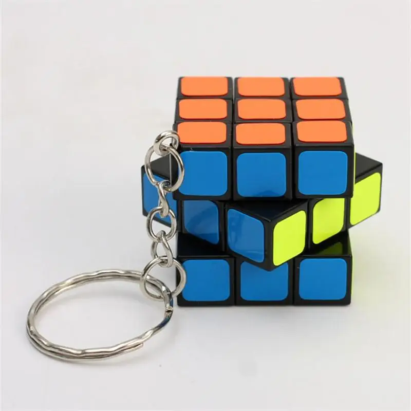 3CM Mini 3x3x3 Magic Cubes Keychain Magic Cubes Pendant Twist Puzzle Antistress Toys for Children Gift Magic Cube