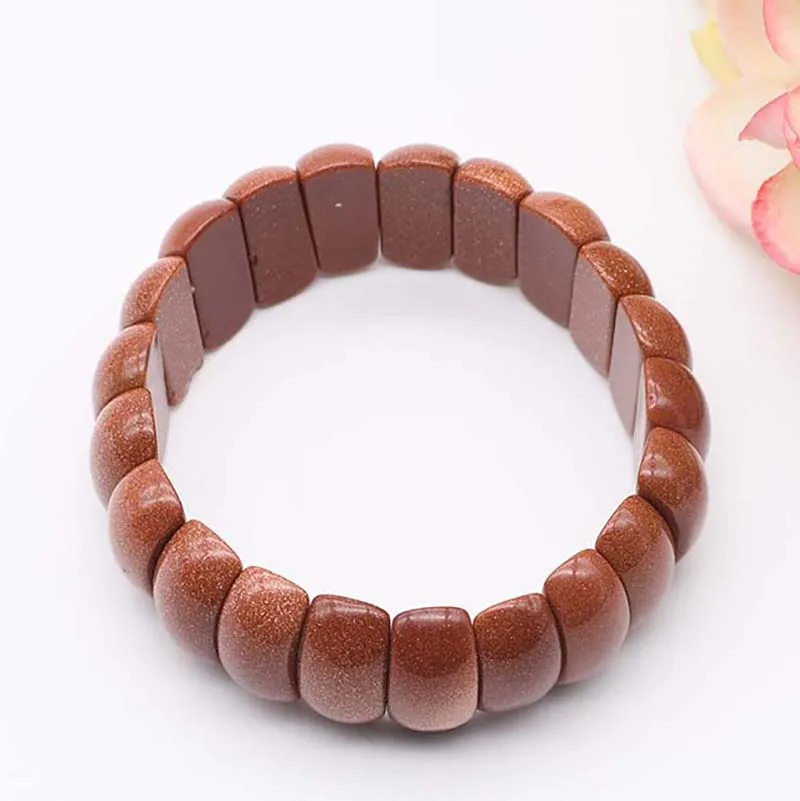 

Natural Red Sandstone Stone Beads for men and women's Valentine's day fashion jewerly bracelet and bracelet men's gift 8“