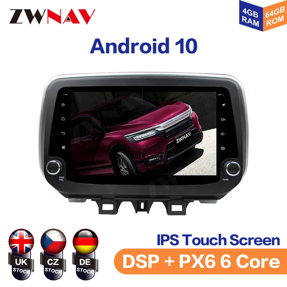 Android 10 4+128GB For Hyundai Tucson 2018 - 2020 Car GPS Navigation Head Unit Car Multimedia Stereo Player Stereo Radio Audio