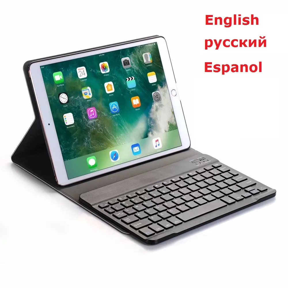 

Removable Russian Spanish Coque for iPad mini 2 mini 3 Case with Keyboard PU funda for iPad mini 1 2 3 Keyboard Bluetooh Cover