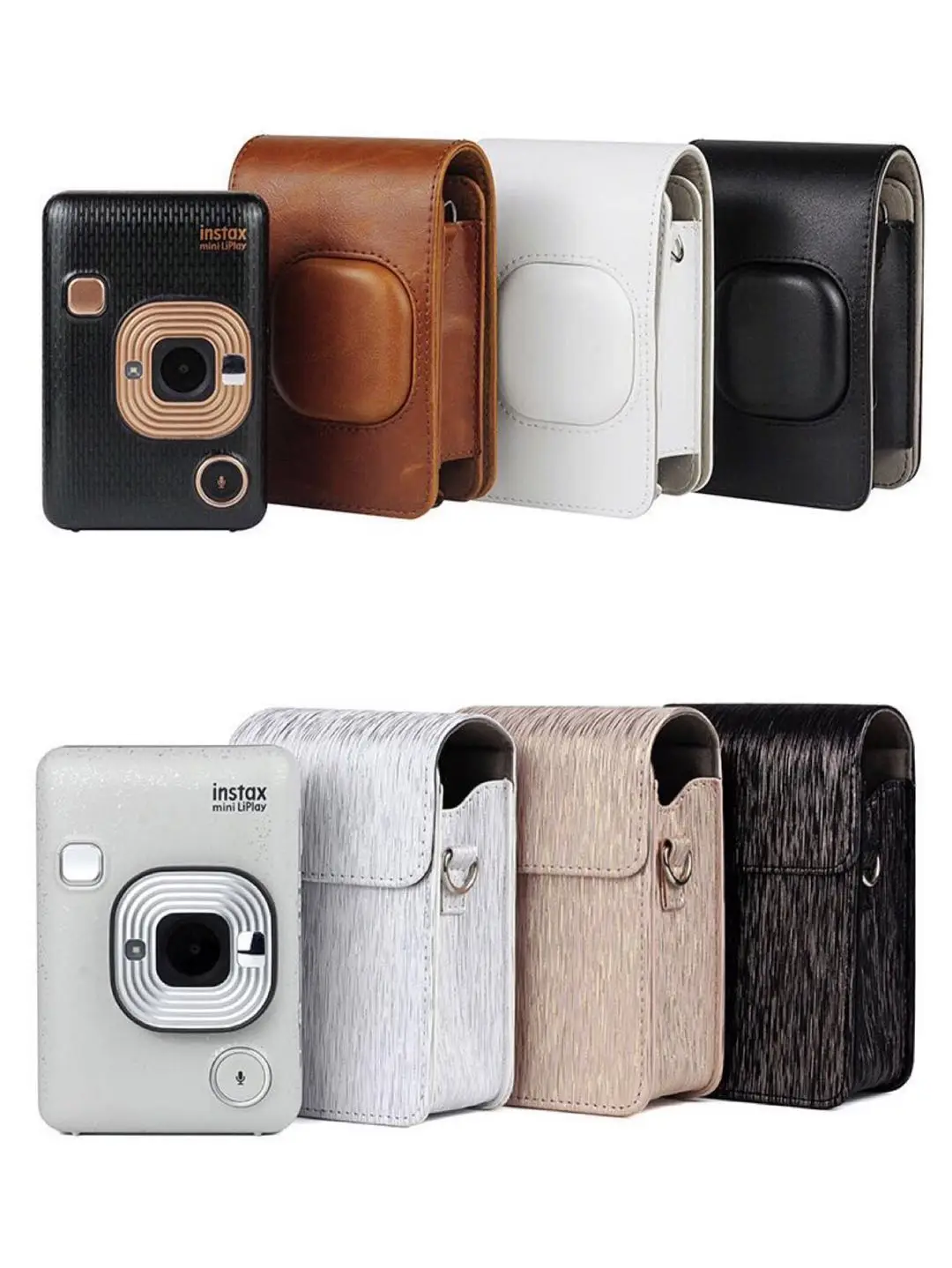 Leather Camera Case Bag with Strap for Fujifilm Instax Liplay