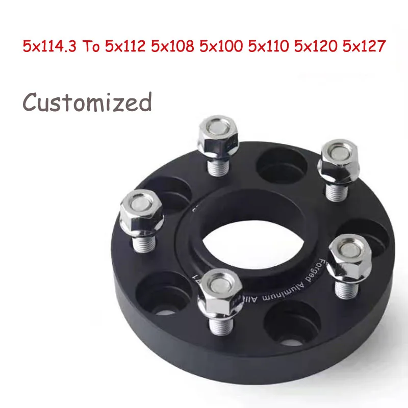 Customized Conversion Wheel Spacers Aluminum Wheel Spacer Adapter Kit 5x114.3 To 5x112 5x108 5x100 5x110 5x120 5x127 Separadores