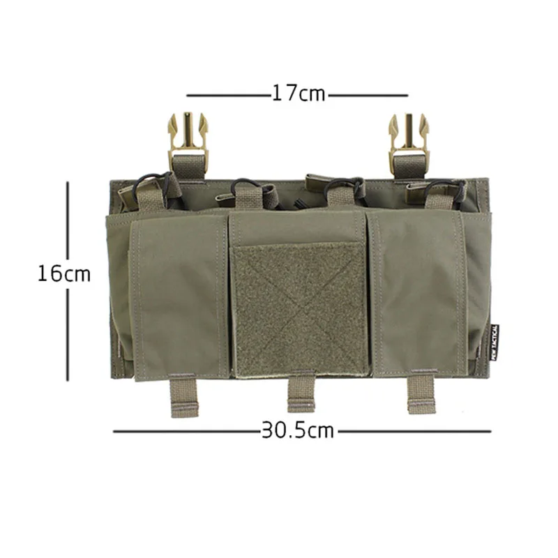 Outdoor Vest Chest 5.56 Quadruple Multi-purpose Front Attack Panel Pouch Expansion Conversion Board