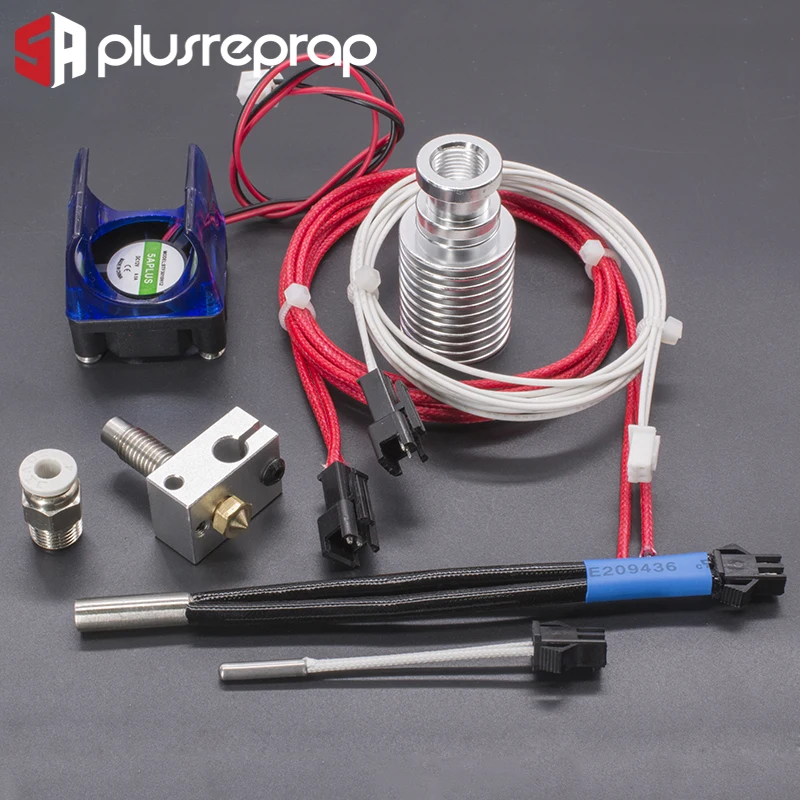 V6 J-head 12V 24V All metal Hotend Wade or Bowden Extruder Heater Thermistor Fan Nozzle Heat sink for 1.75/ 3mm 3D Printer Part 5