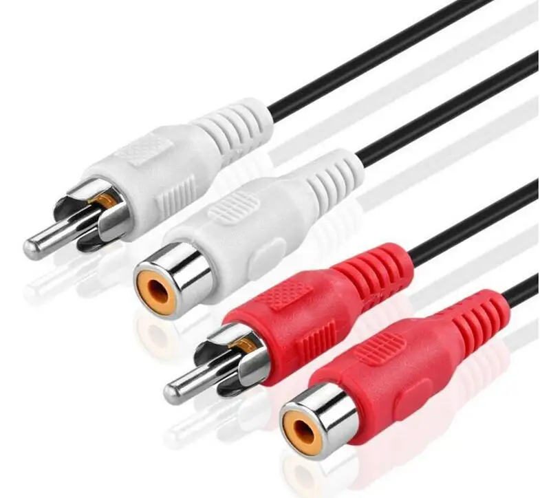 

LBSC RCA Extension Cable (3m) 2RCA Audio Extender Adapter Cable Coupler Male to Female Dual Red/White Connector