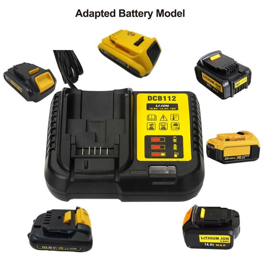 DCB112 DCB118 DCB105 DCB102 3Ah 4Ah Fast Li-Ion Battery Charger for Dewalt 10.8V 12V 14.4V 18V 20V High Quality Charging