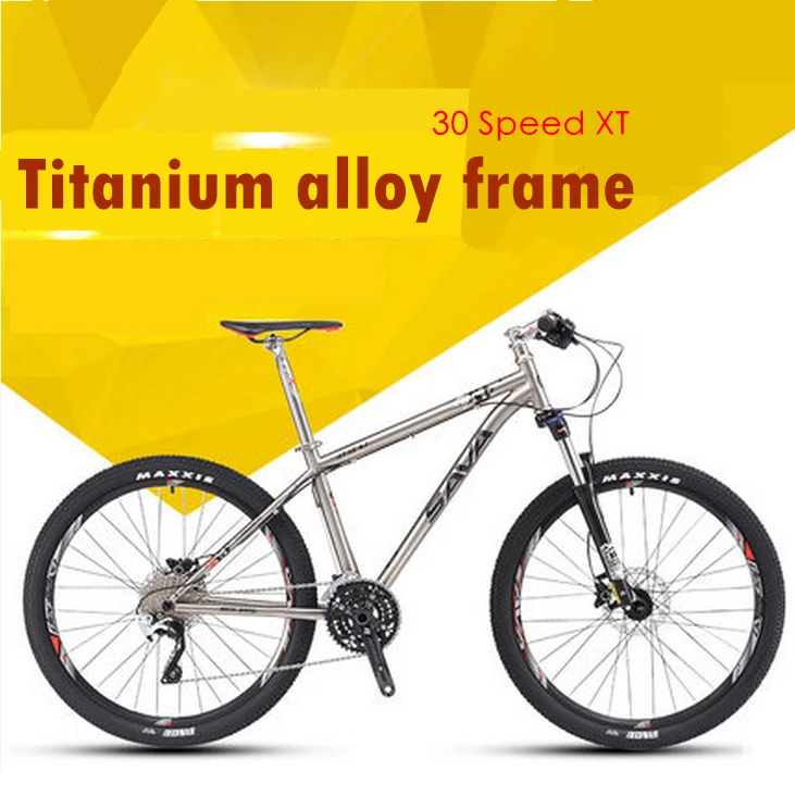 New 26 inch Titanium alloy frame 30 Speed XT transmission Oil disc brakes mountain bike outdoor downhill MTB bicycle