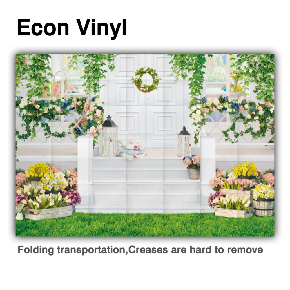 Funnytree Frühling Ostern Urlaub Partei Hintergrund Gras Garten Bunny Eier Baby Dusche Holz Blumen Porträt Photo Hintergrund