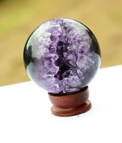 Natural amethyst crystal ball Brazilian crystal ball opening smile gift