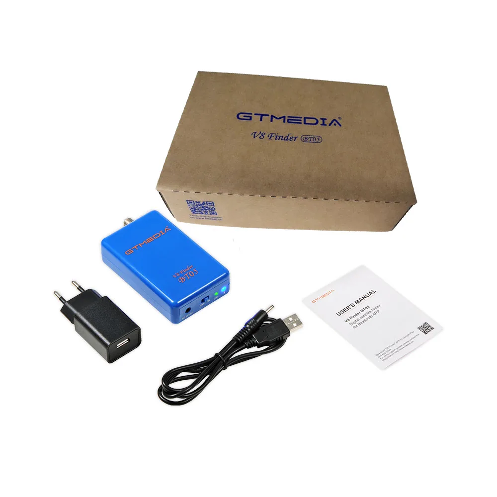 Gtmedia V8 Bt05 Ricerca satellitare digitale Dvb-s/s2 1080p Supporto mobile Sistema Android/ios Misuratore satellitare Finder Set Top