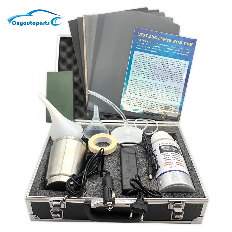 Car Headlight Polish Kit 800G Liquid Polymer Headlight Repair Renovation Tool Evaporator Set Regeneration Of Car lamps