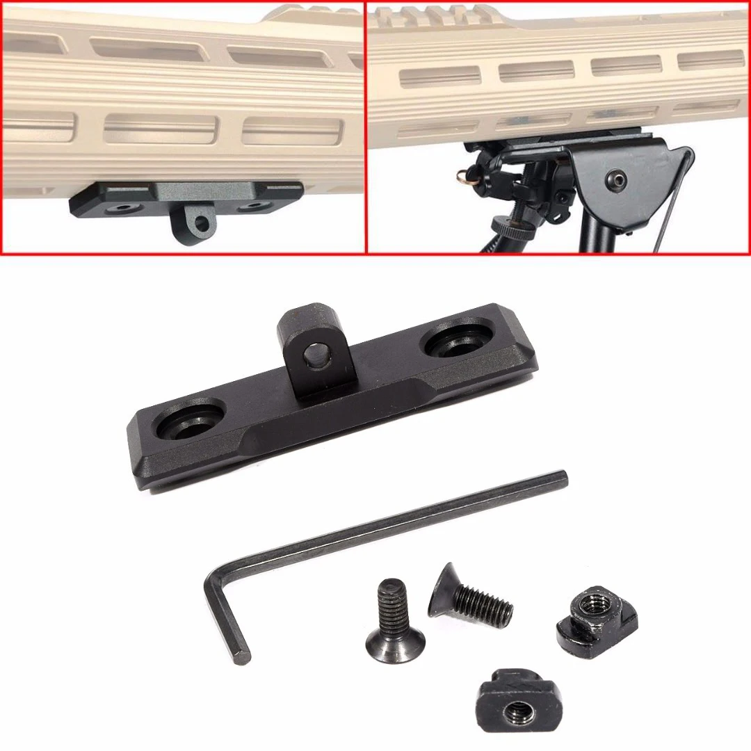 Tactical Bipod Adapter Mount M-LOK Handguard Adapter for Low Profile AR15 Rifle Accessories Harris Bipods Picatinny Rail Adaptor