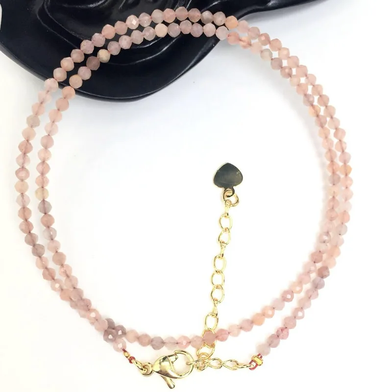 Schneidbare Glitzerperlen Edelsteine für Herren- und Damen-Halsketten, Armbänder, Kristallquarz, Achat, Choker-Schmuck, Partygeschenk, Mode, 2-3mm – Detail 36