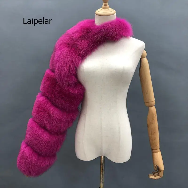 Fur Sleeve Women's Fashion Luxury Real Fox Fur Coat Single Sleeve New Fur Shawl Coat Coat Fox Fur Fashion Women's Clothing