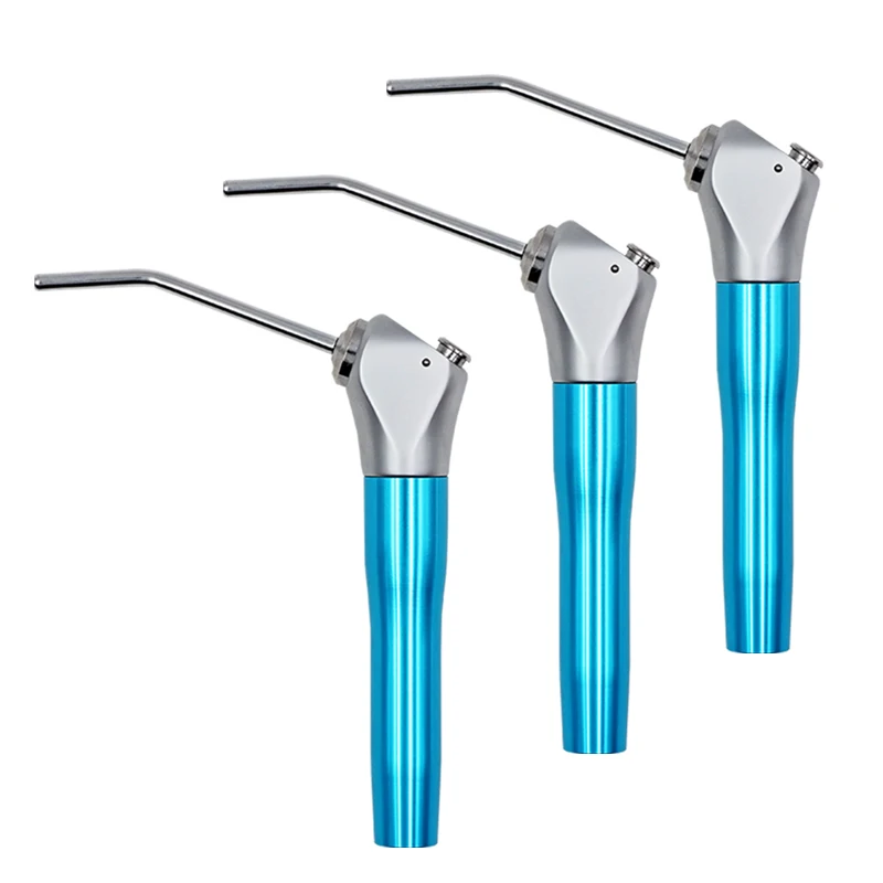 

3 set Dental Air Water Spray Triple 3 Way Gun Syringe Handpiece Blue With 2 Nozzle Tip Tube For Dental Chair Unit Autoclavable