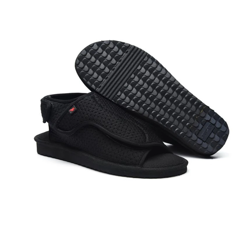 Sandalias de verano para pies, superficie elástica antigolpes, zapatos protectores de pies presurizados y antientorse, calzado deportivo fijo para anklediabetics