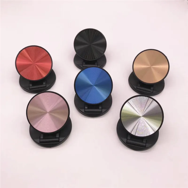 1pcs Metal Plate round pocket mobile phone folding stretch bracket Phone Holder support