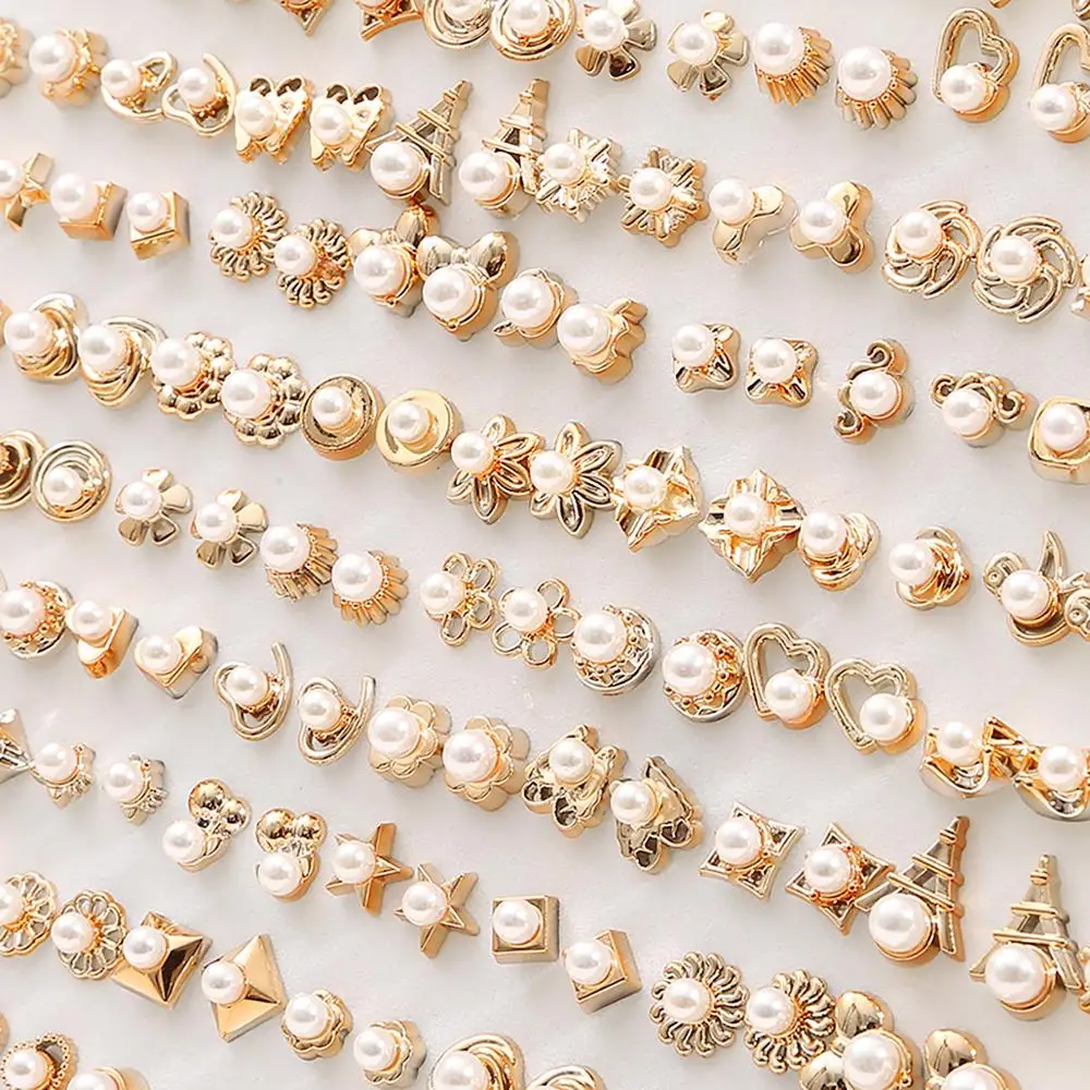 القادمون الجدد 100 زوج/حزمة اساليب متباينة حجر الراين ABS زهرة هندسية الحيوان أقراط مجموعة للنساء مجوهرات اكسسوارات