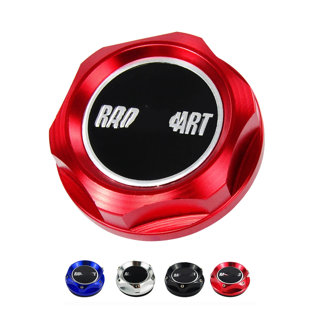 New Ralliart Aluminum Engine Oil Cap Oil Fuel Filler Tank Cover Cap For For Mitsubishi