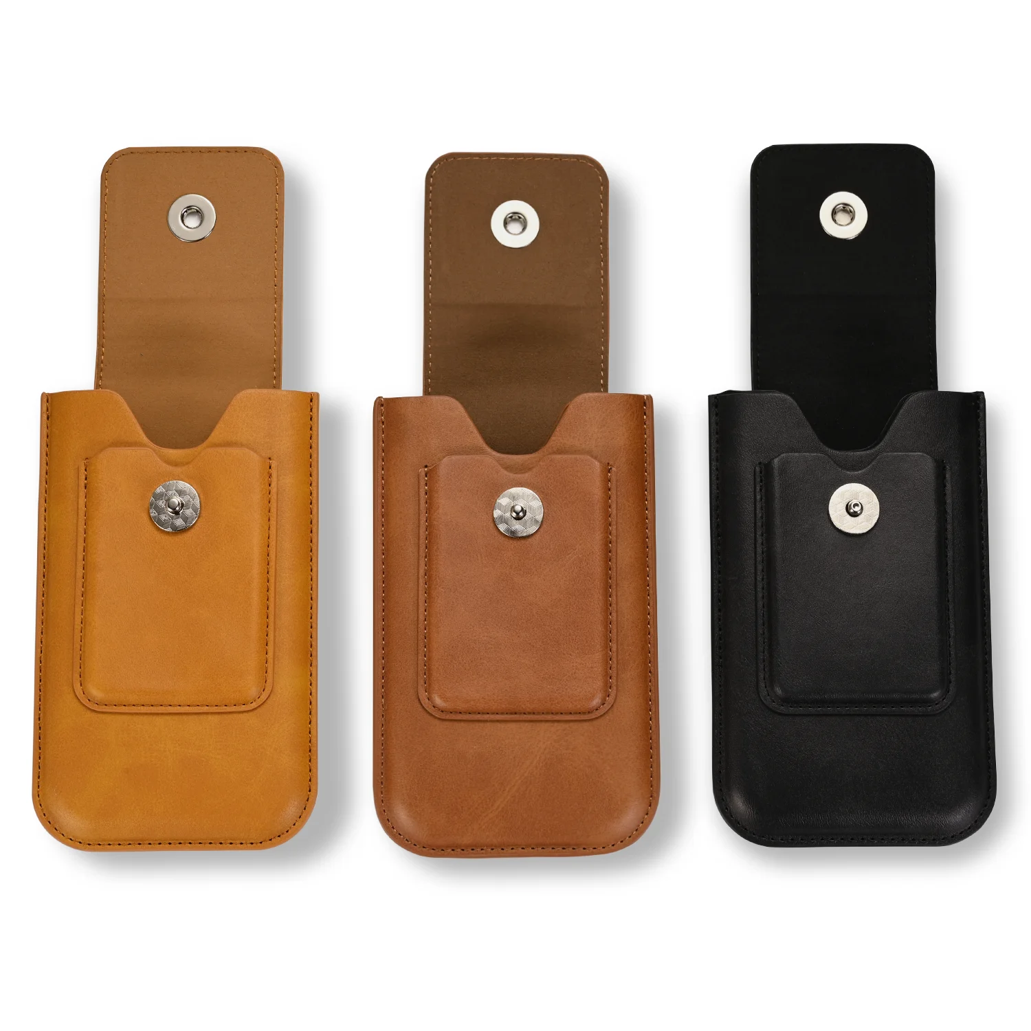 Leather Card Wallet Mobile Phone Belt Clip Case Vertical Men Waist Bag Holster For iPhone Samsung Xiaomi Huawei Smartphone Pouch