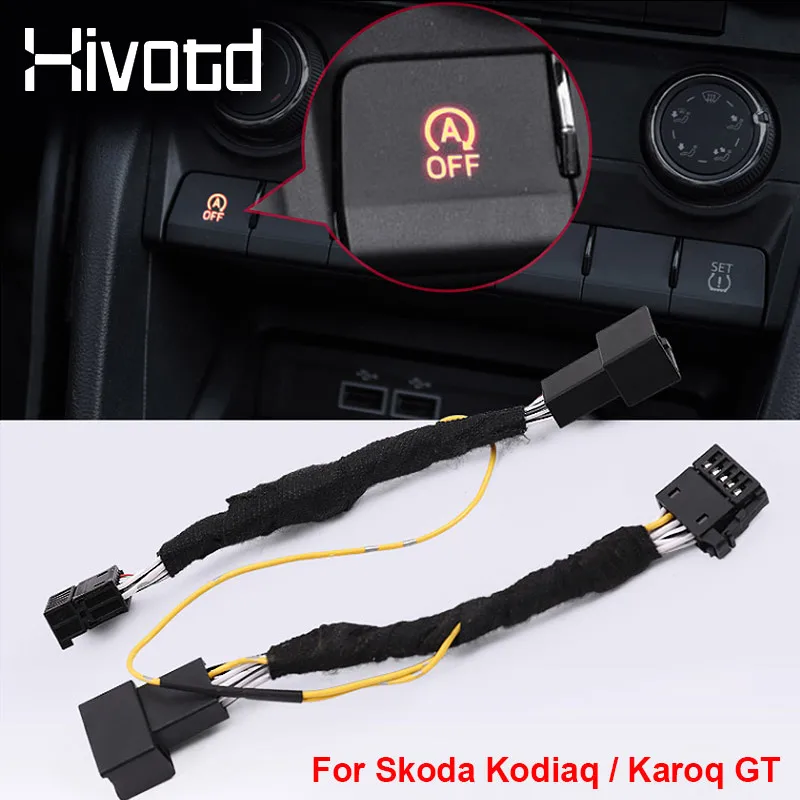 Hivotd For Skoda Kodiaq karoq 2023 2024 Car Accessories Start and Stop Off Default Device Memory start-stop Interior Moulding