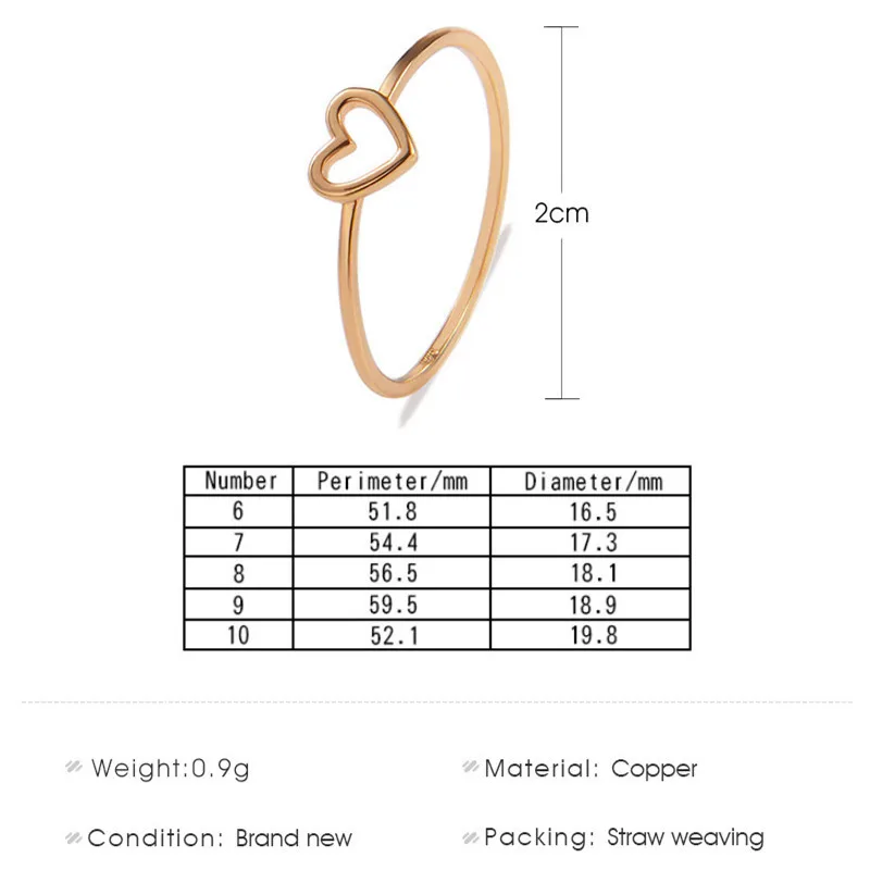 Woozu Fashion Simple Love Rings For Women White Gold Color Wedding Jewelry Ladies Gifts 2026 New Arrivals Dropshippping