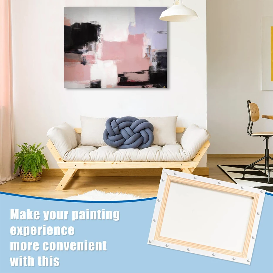 Wooden Picture Frame 30x40 40x60 50x70cm Natural Wood Wall Frame Stretcher Oil Diamond Painting Photo Frames Living Room Decor