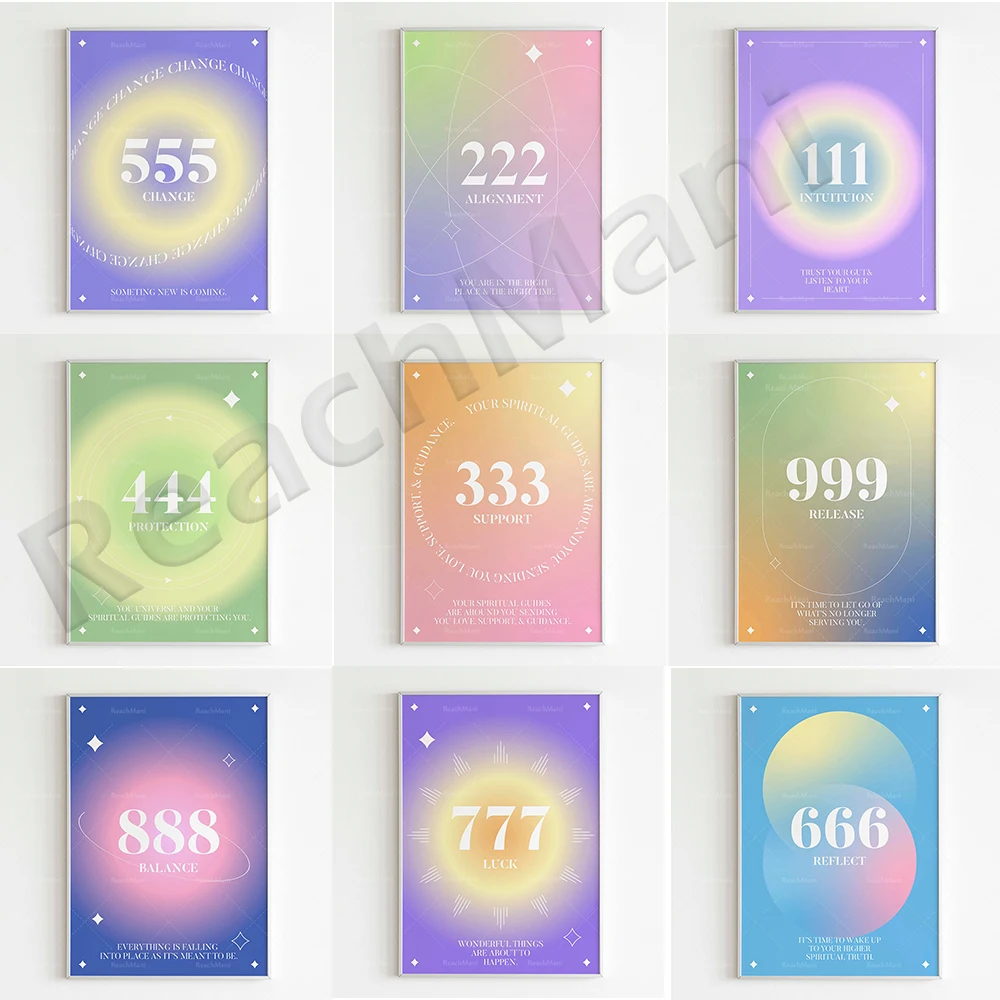 

Gradient Angel Number Pastel, Danish Pastel Decoration, Aesthetic Poster, Pastel Room Decoration Print, Danish Pastel Art Deco P