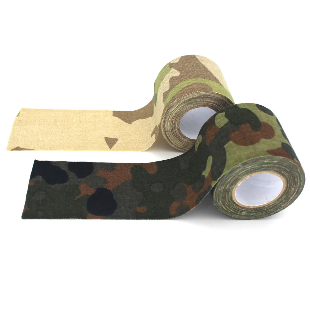 4.5cm*500cm Camouflage Camo Tape Wrap Bandages Sticker Cotton Cloth For Outdoor Camping Hunting Camera Telescope