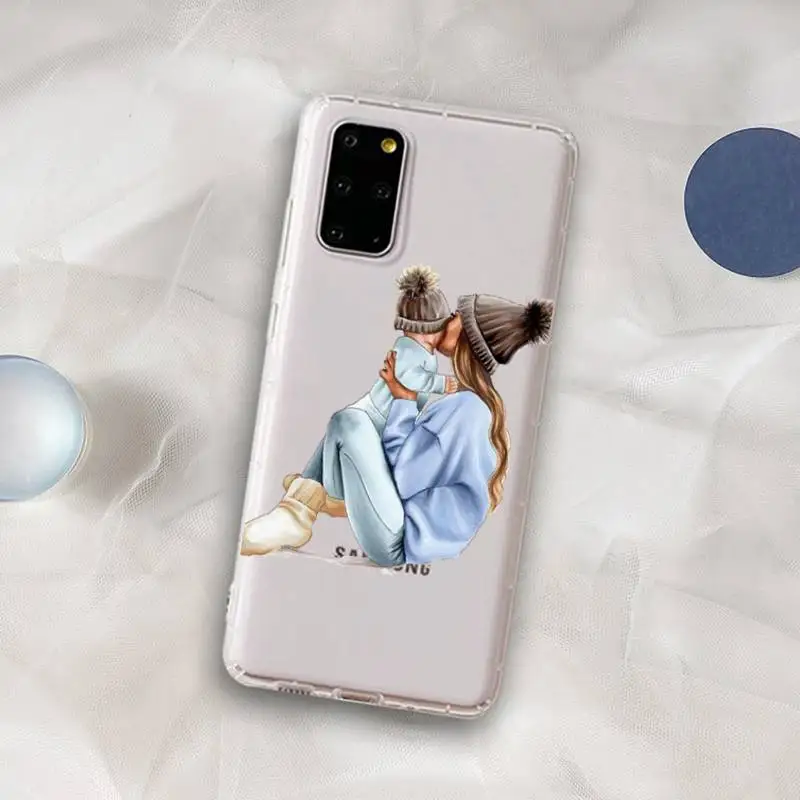 Super Mom Girl Boy Baby Phone Case For Samsung A 51 30s 71 21s 70 10 31 30 52 12 40 S20 21 plus lite UlTRA